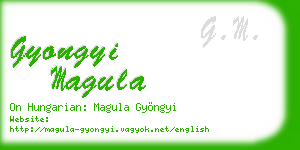 gyongyi magula business card